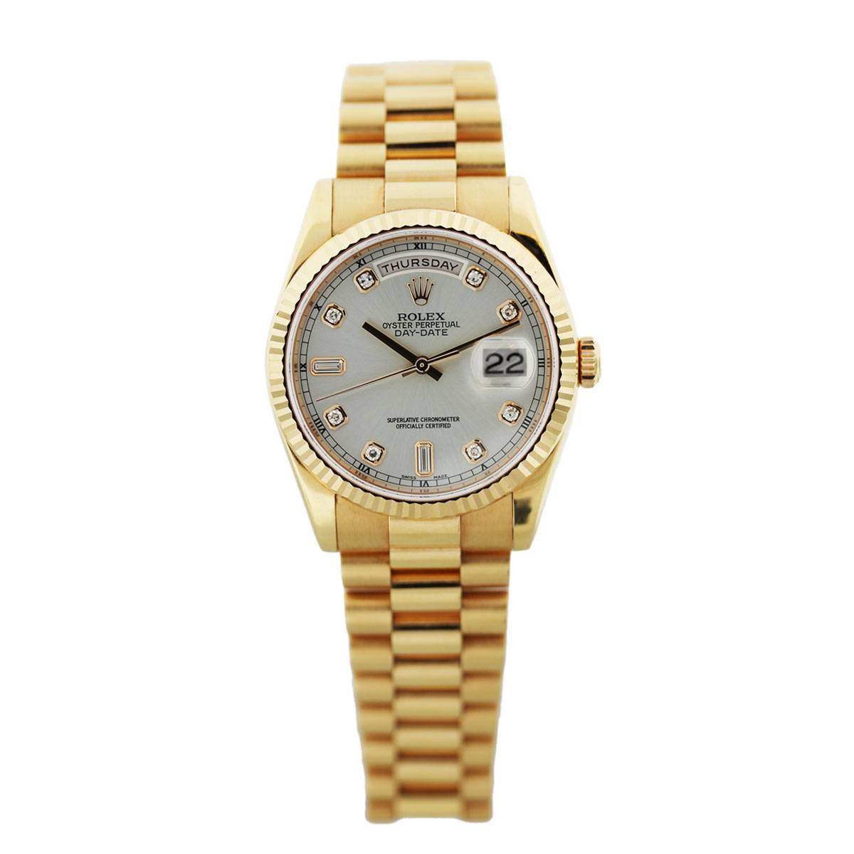 Rolex 118235 Rose Gold Diamond Dial Presidential Watch, rose gold rolex president