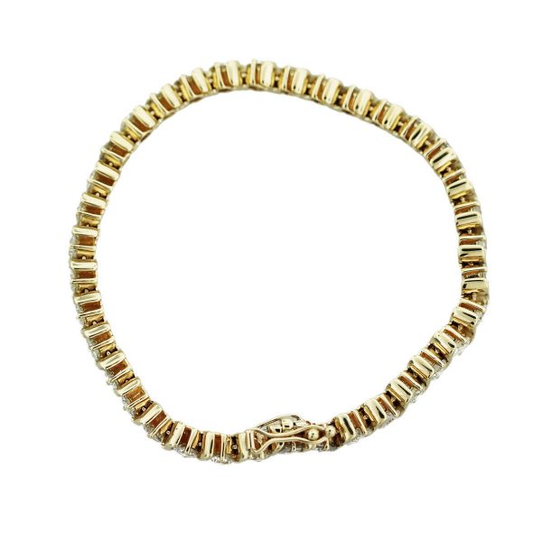 14k Yellow Gold Diamond S-Link Tennis Bracelet
