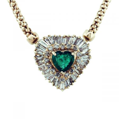 heart shaped emerald diamond necklace boca raton