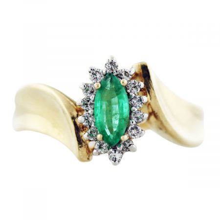 emerald marquise diamond ring