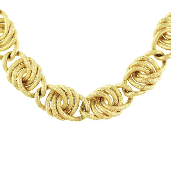 gold link necklace 18k