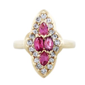 pink sapphire diamond ring