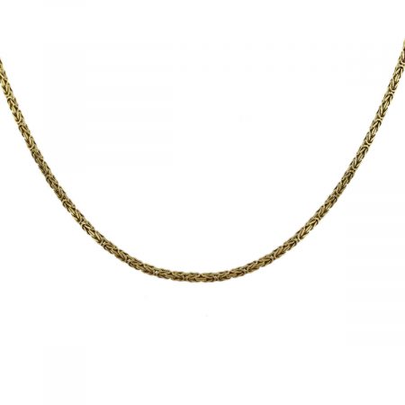 Yellow Gold Woven Link Necklace