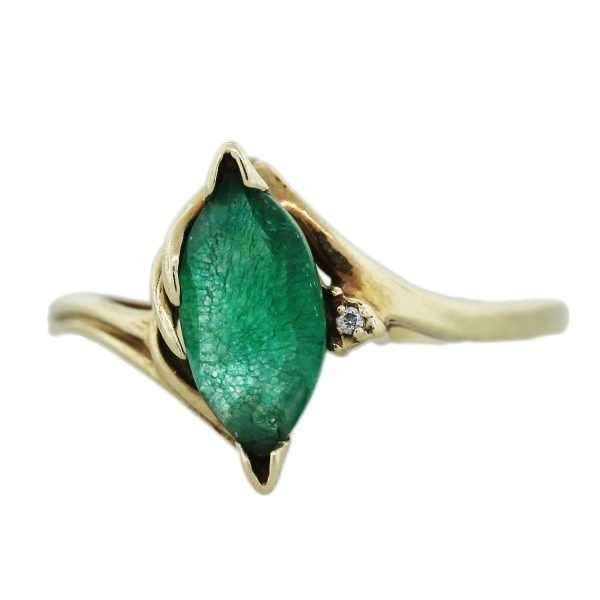 Marquise Emerald Gold Ring