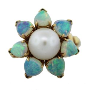 pearl and opal ring, pearl ring, opal ring, opal jewelry Boca Raton, Boca jewelry