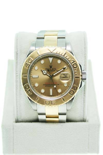 Pre-Owned Rolex Yachtmaster Two Tone 16623 Champagne dial Gents Watch