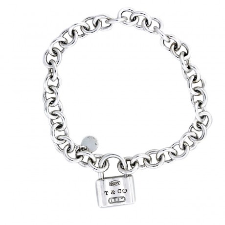 Tiffany & Co. Sterling Silver 1837 Lock Bracelet