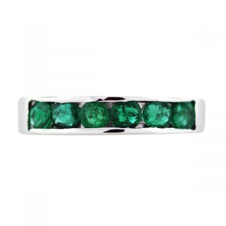 emerald stackable ring