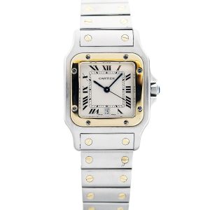 Cartier Santos 100 on W20073X8 Mens Watch Black Leather, preowned cartier, used cartier santos