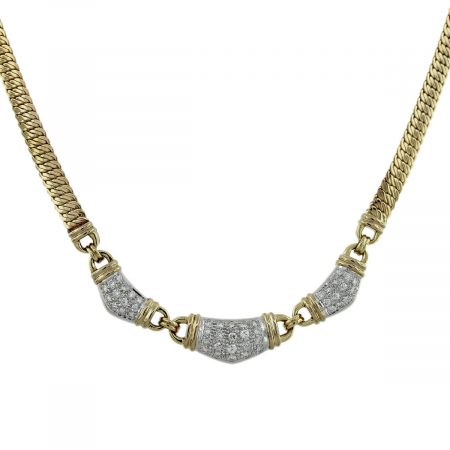 Gold Caplain France Diamond Necklace