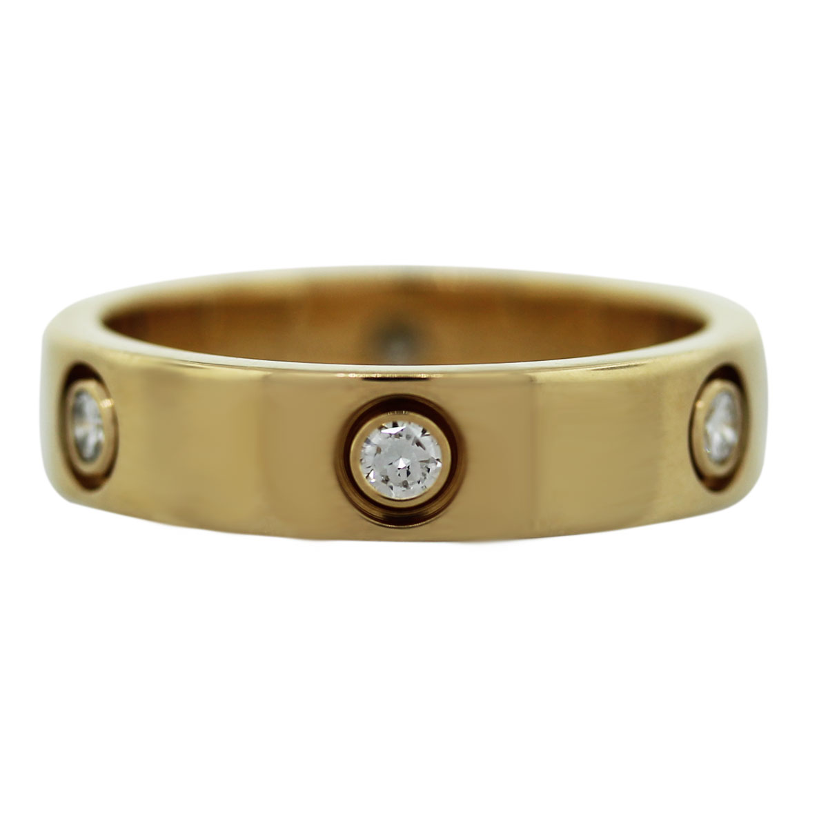 Cartier 18k Yellow Gold 6 Diamond LOVE Ring Size 63-Boca Raton