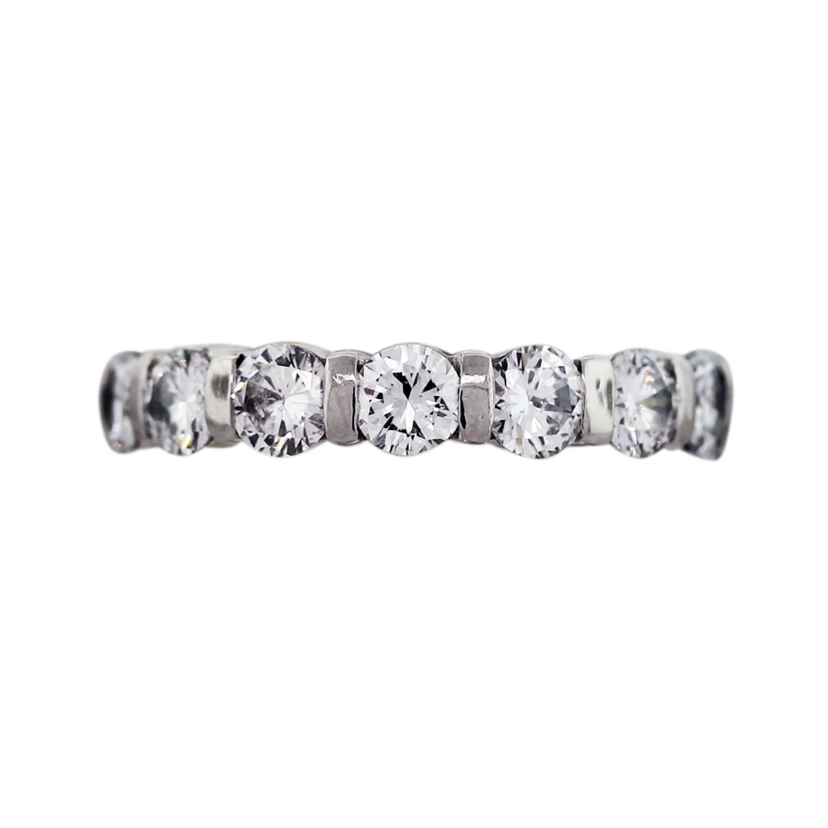 Verragio 18k White and Rose Gold 0.45ctw Eternity Wedding Band