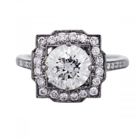 Diamond Art Deco Engagement Ring