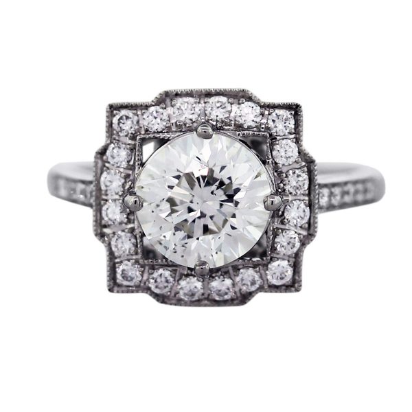Diamond Art Deco Engagement Ring