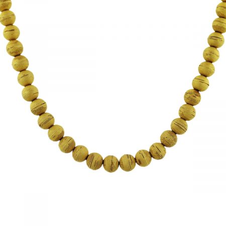 18k Yellow Gold Ball Chain Necklace