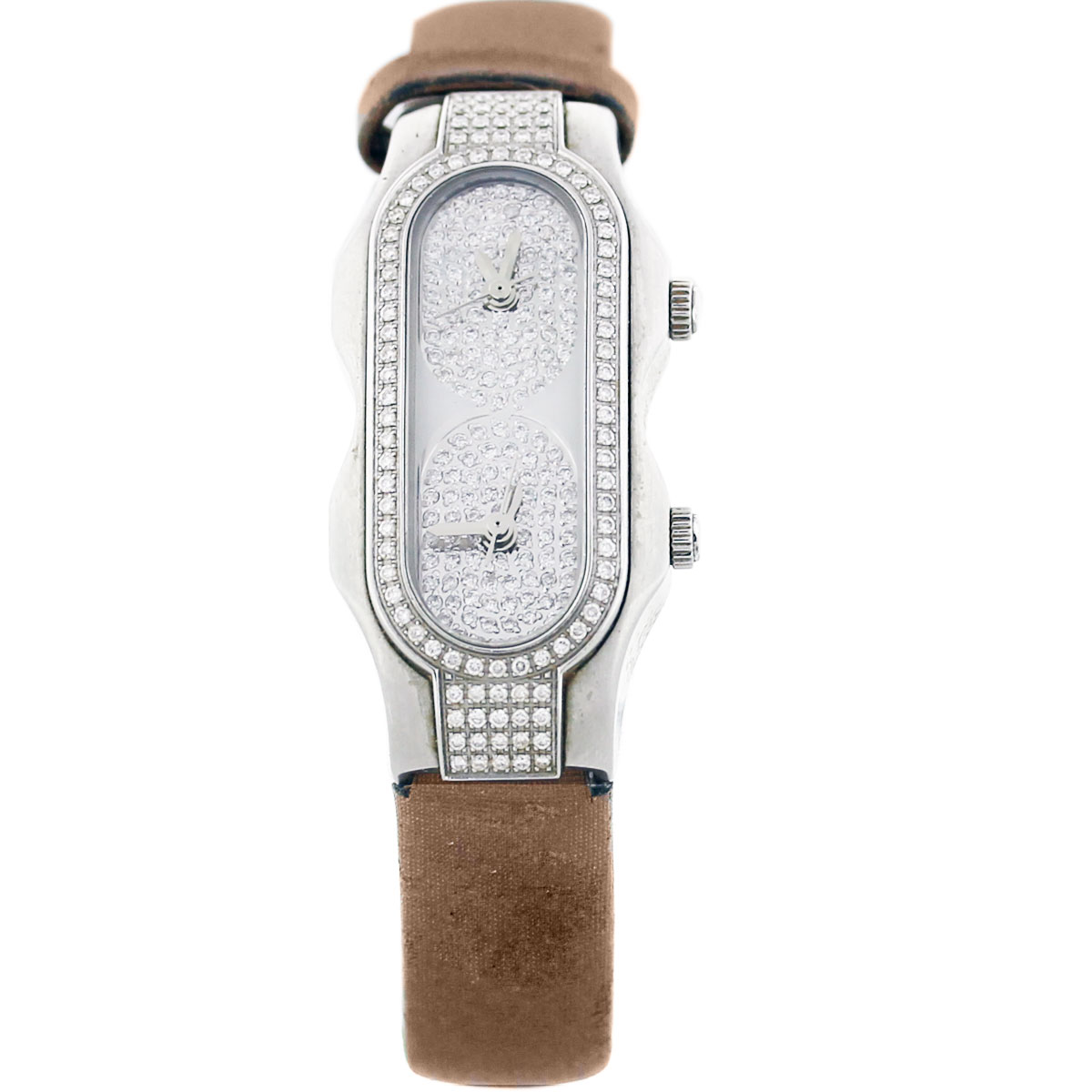 ladies rose gold & stainless steel emporio armani watch ar1677