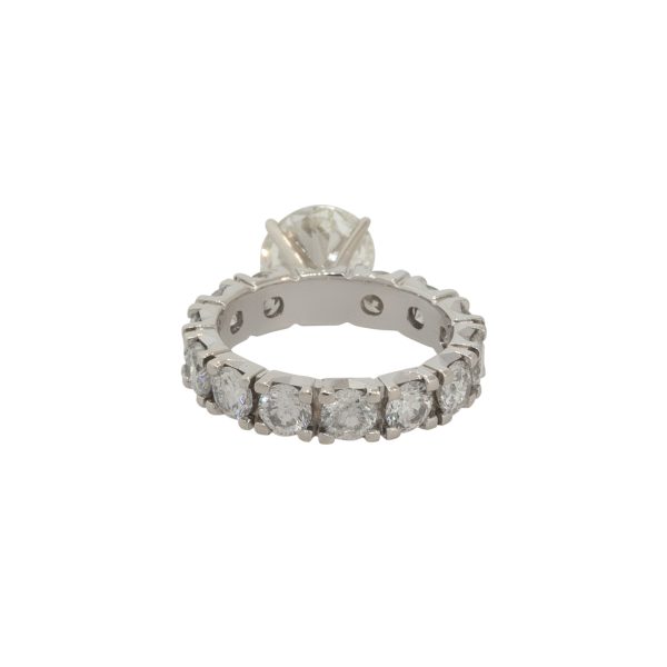 14k White Gold 4.05ctw Diamond Eternity Engagement Ring