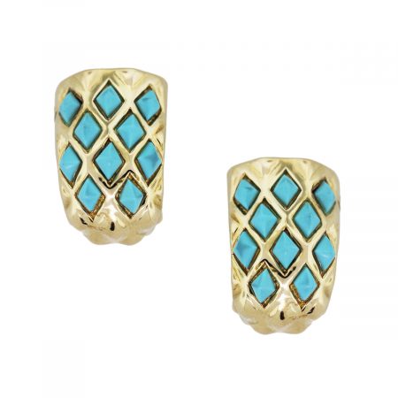 Simulated Turquoise Earrings