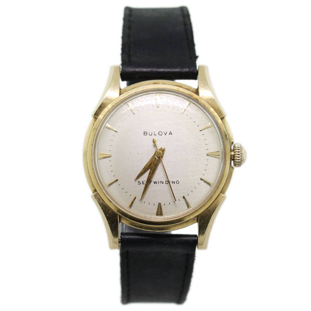 14k Yellow Gold Vintage Bulova Self Winding Watch - Raymond Lee Jewelers