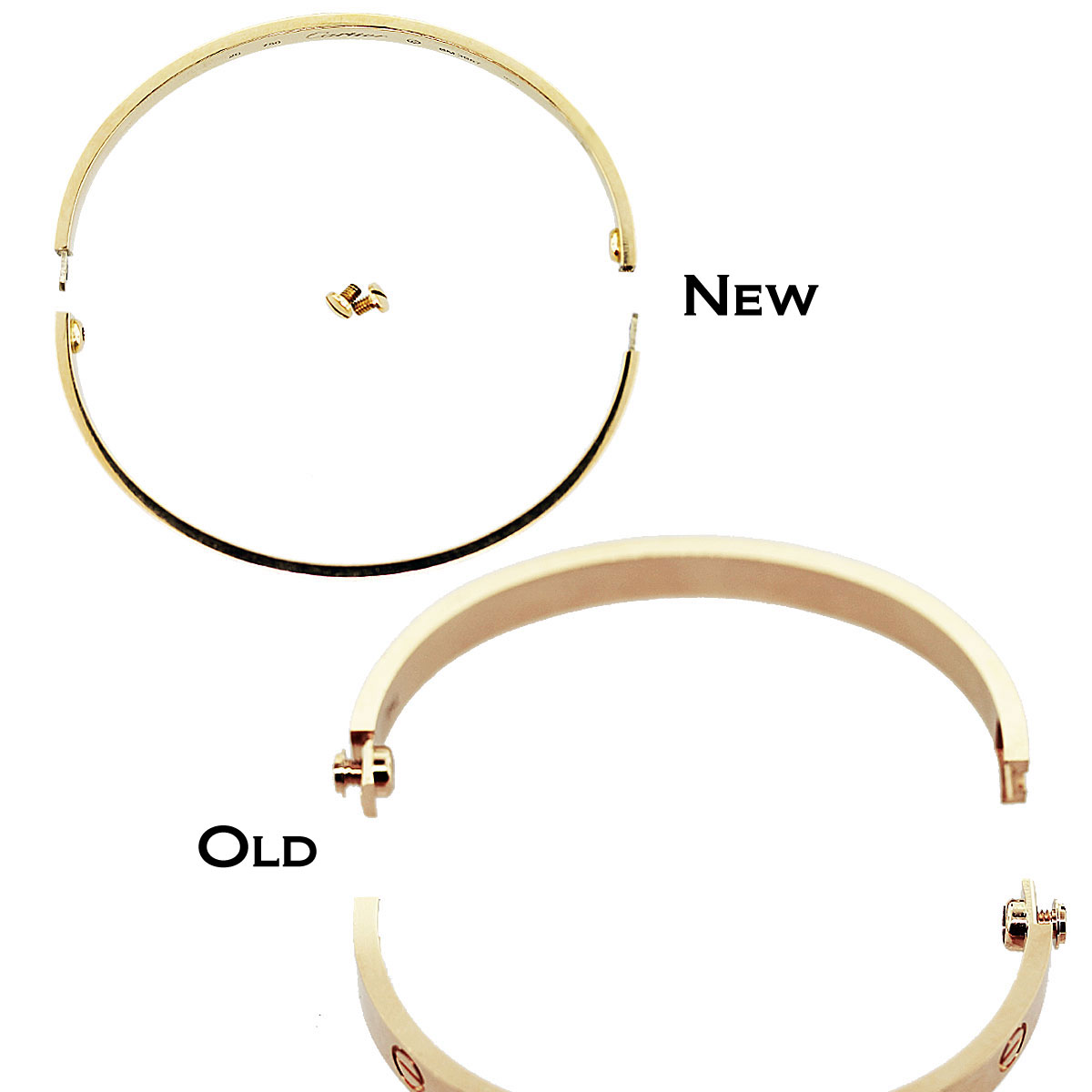 The Difference Between New Model Cartier Love Bangle & Old