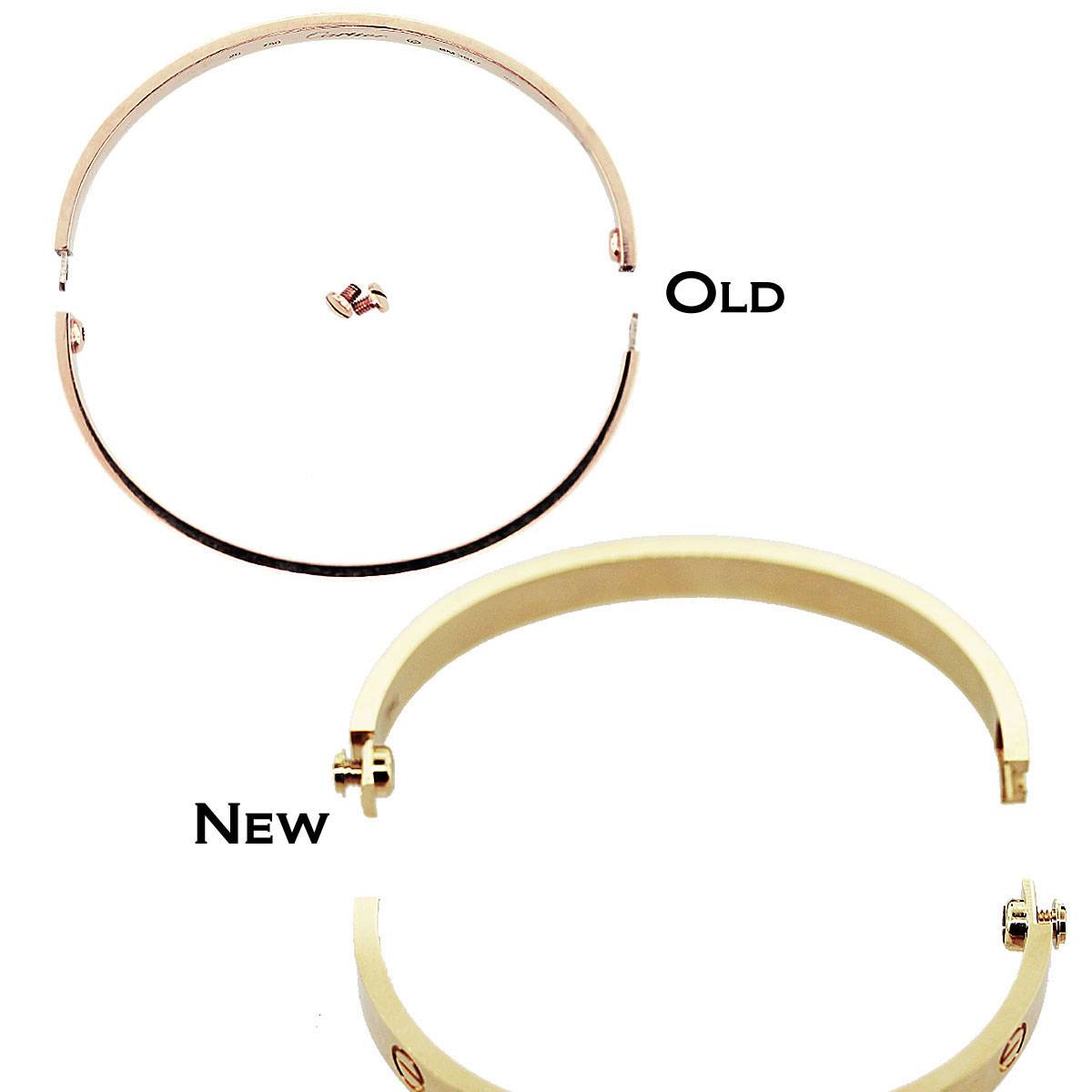 cartier love bracelet old vs new