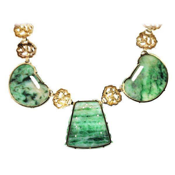 Used Jade Gemstone Necklace