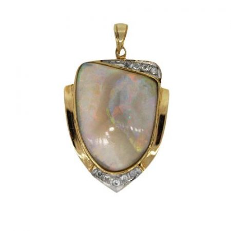 Diamond and Opal Pendant