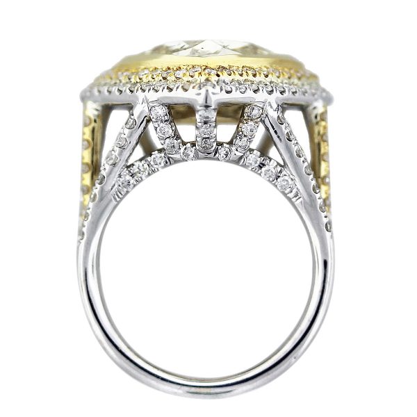 5 carat yellow diamond heart ring