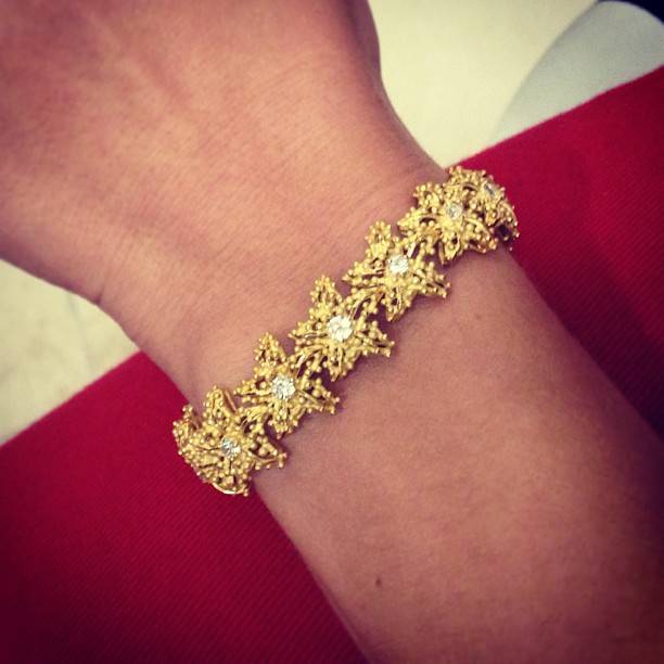 yellow gold starfish bracelet
