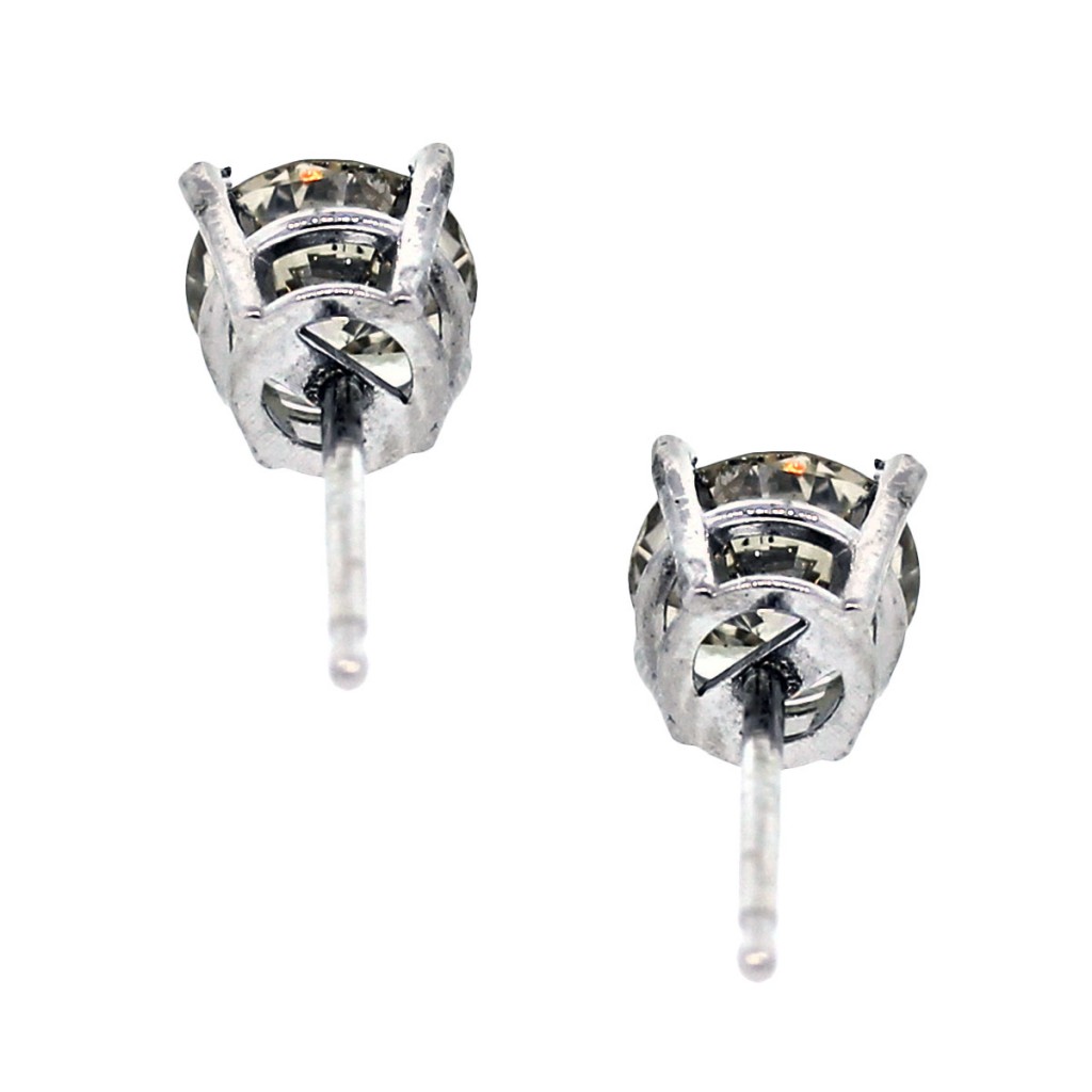 Four Prong Set Diamond Stud Earrings