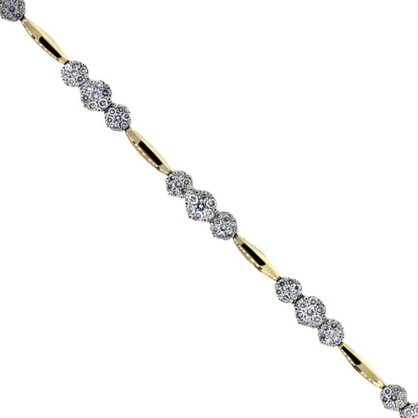 Diamond Two Tone Tennis Bracelet