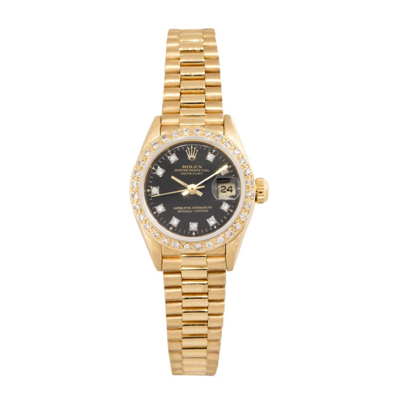 Rolex 69278 Datejust 18k Yellow Gold Ladies Presidential Watch