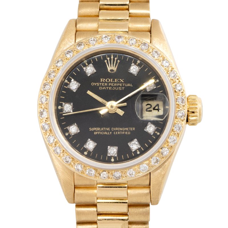 Rolex 69278 Datejust 18k Yellow Gold Ladies Presidential Watch