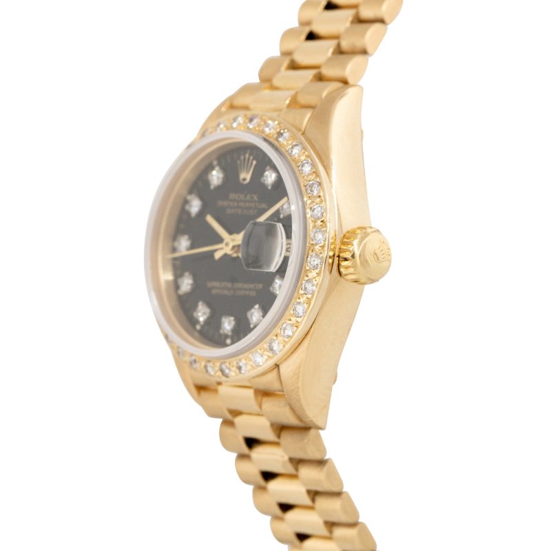 Rolex 69278 Datejust 18k Yellow Gold Ladies Presidential Watch