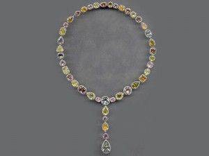 William Goldberg Fancy colored diamond necklace