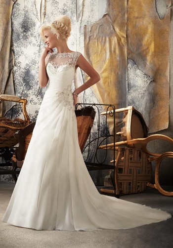 Aisle Style: Illusion Neckline Wedding Dresses – Raymond Lee Jewelers