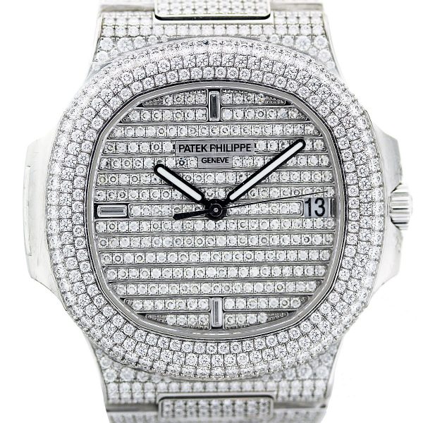 Patek Philippe Nautilus 5719/1G 18k White Gold Diamond Watch