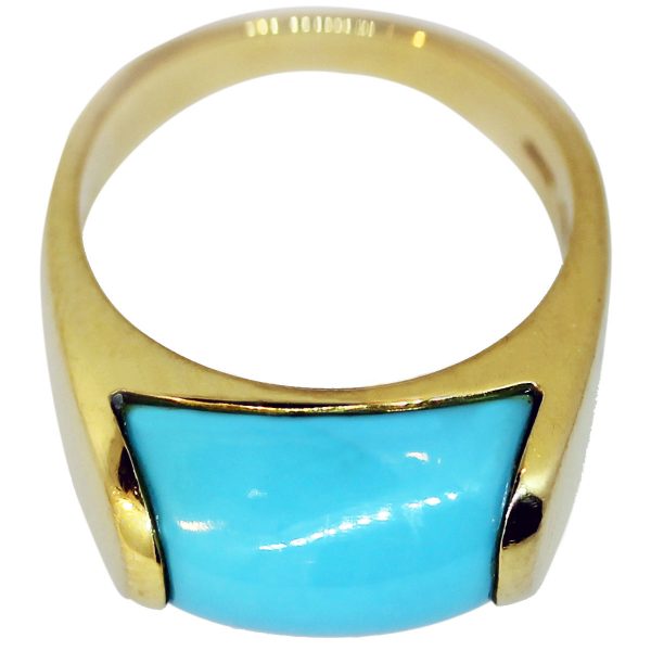 Bulgari Boca Raton 18k Turquoise Ring