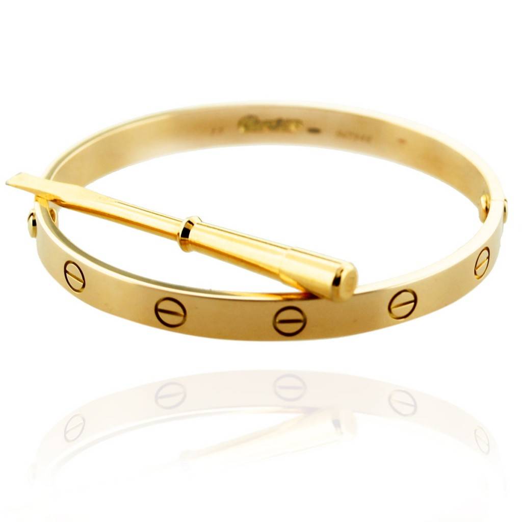 Cartier 18k Yellow Gold Size 18 LOVE Bangle-Boca Raton