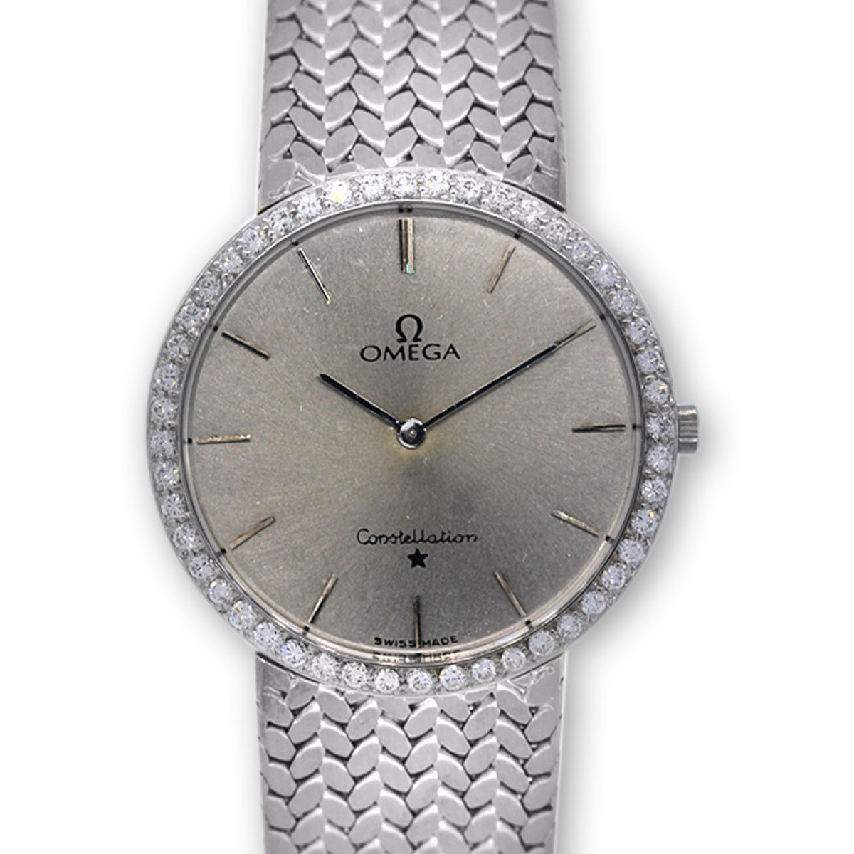 omega white gold watch