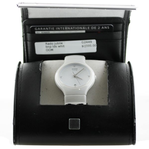 Rado Jubile White Diamond Dial High-Tech Ceramic Watch Box and Papers