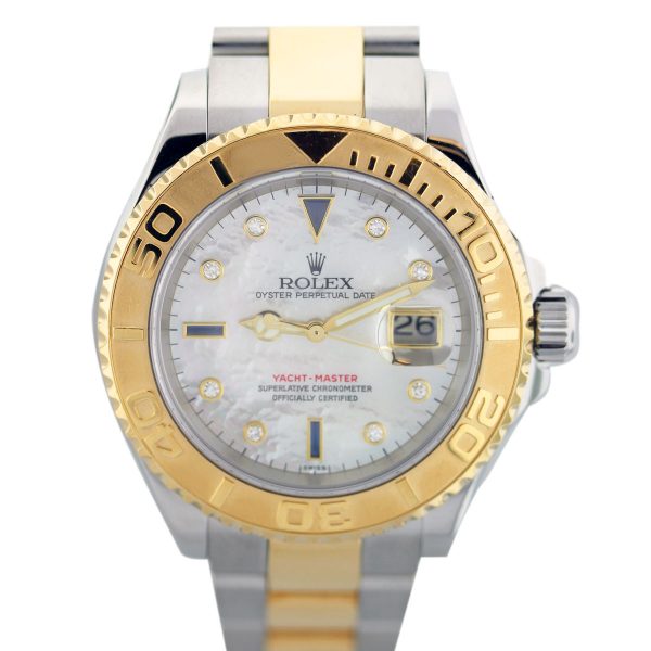 Rolex Yacht Master Mother of Pearl Dial Two Tone Men's Watch Boca Raton
