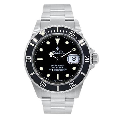 Rolex 16610 Submariner Black Dial Stainless Steel Watch