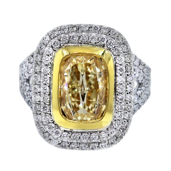 4.01ctw Fancy Yellow Diamond Engagement Ring