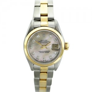 Rolex Datejust 69173 TT Mother of Pearl Diamond Dial Ladies Watch