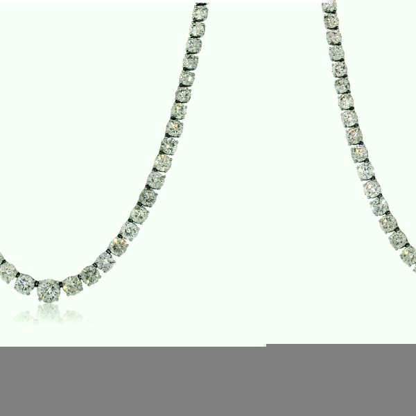 Platinum and Diamond Tennis Necklace