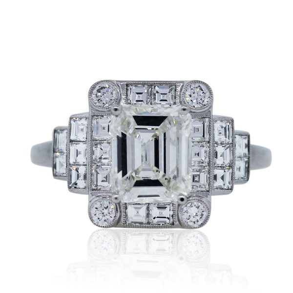 Emerald Cut Art Deco Engagement Ring