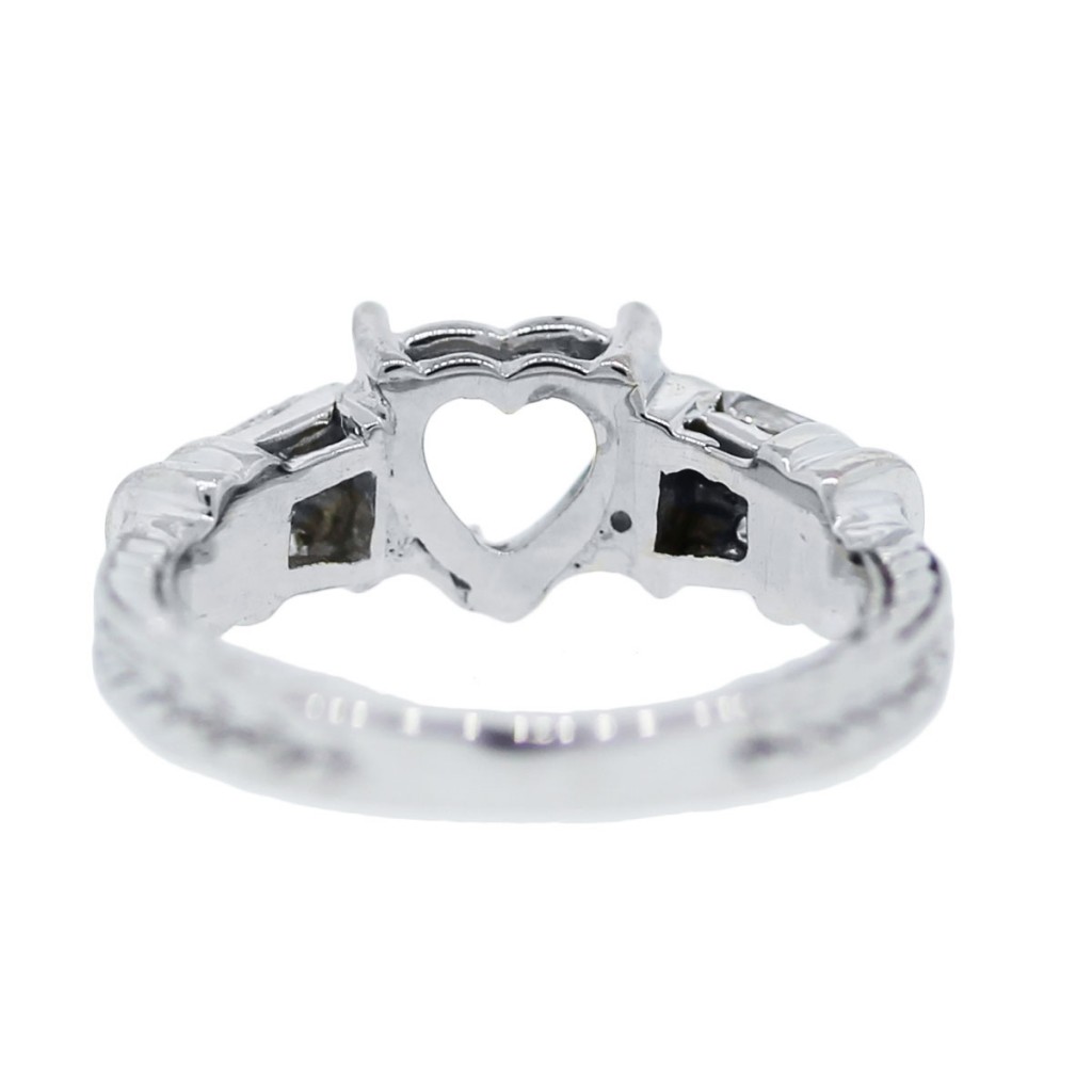Diamond Heart Shaped Ring Mounting