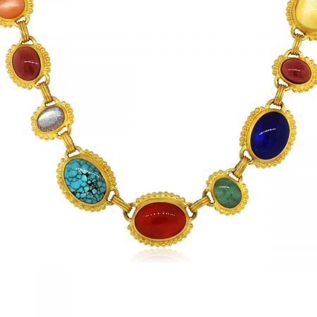 24k Yellow Gold Gurhan Afghan Necklace