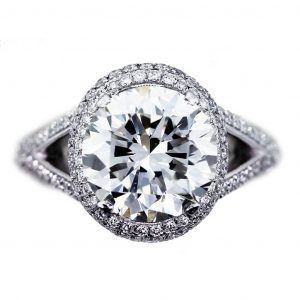 Platinum Diamond Engagement Ring 4.10ct Round GIA CertificatePlatinum Diamond Engagement Ring 4.10ct Round GIA Certificate